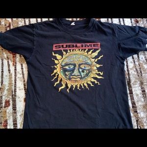 VTG Sublime Shirt 90s Skunk Records Sun Face RARE